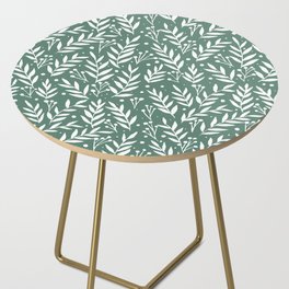 Festive branches - sage green Side Table