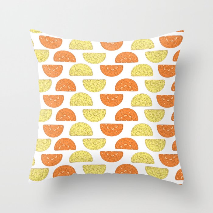 Orange Slices Pattern Throw Pillow