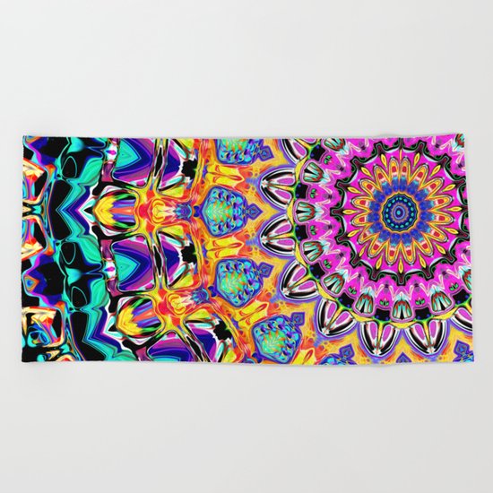 Ornate Spectral Abstract Beach Towel