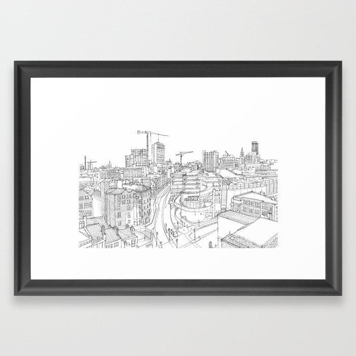 Manchester City Centre Framed Art Print By Abigaildaker Society6