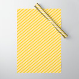 [ Thumbnail: Tan and Yellow Colored Lined Pattern Wrapping Paper ]