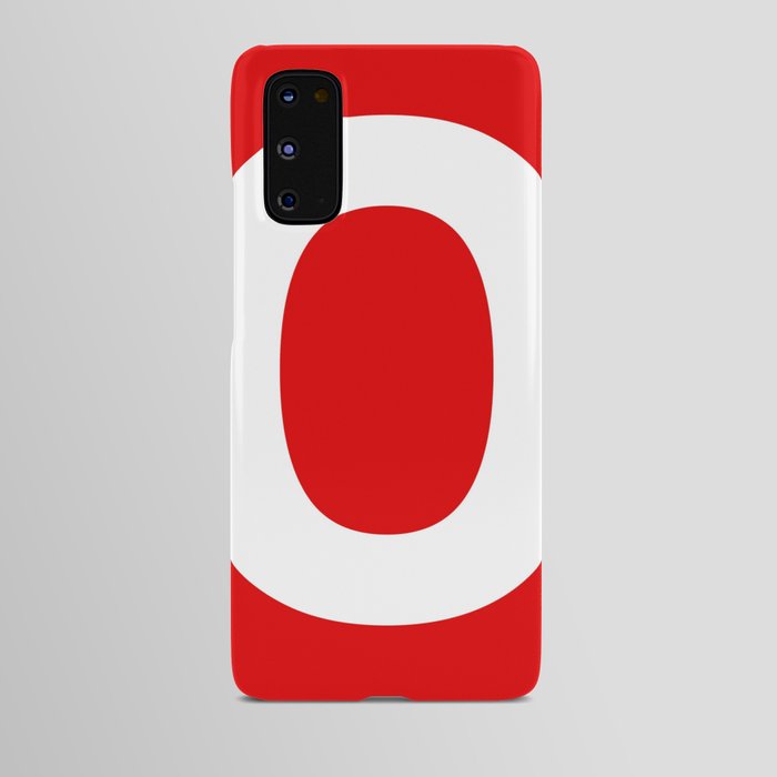 Letter O (White & Red) Android Case