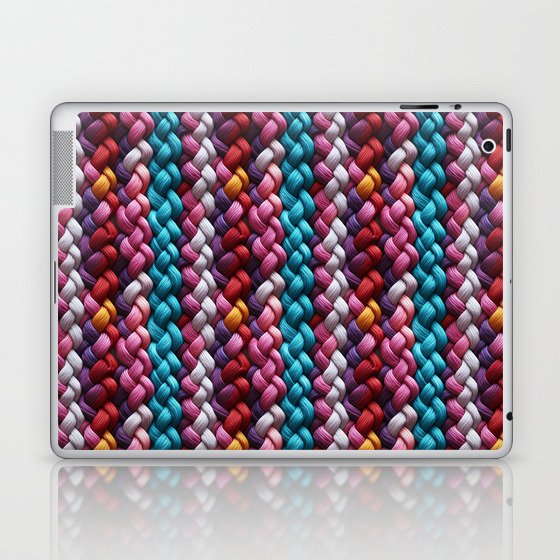 Colorful braided yarn design Laptop & iPad Skin
