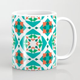 Elva (Prime- teal, red, green, white) Coffee Mug