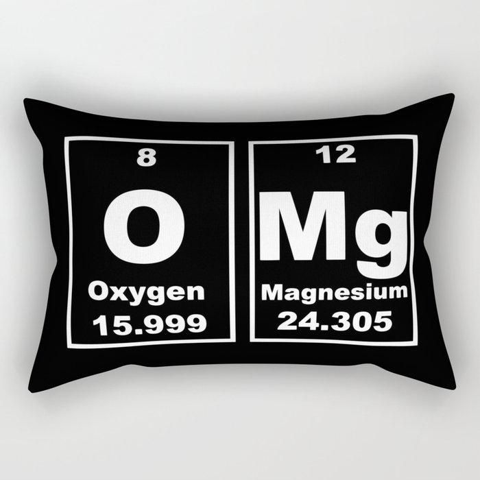 OMG Chemical Elements Funny Oxygen Magnesium Rectangular Pillow