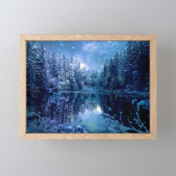 A Cold Winter S Night Turquoise Teal Blue Winter Wonderland