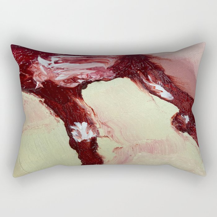abstract with crimson legs Rectangular Pillow