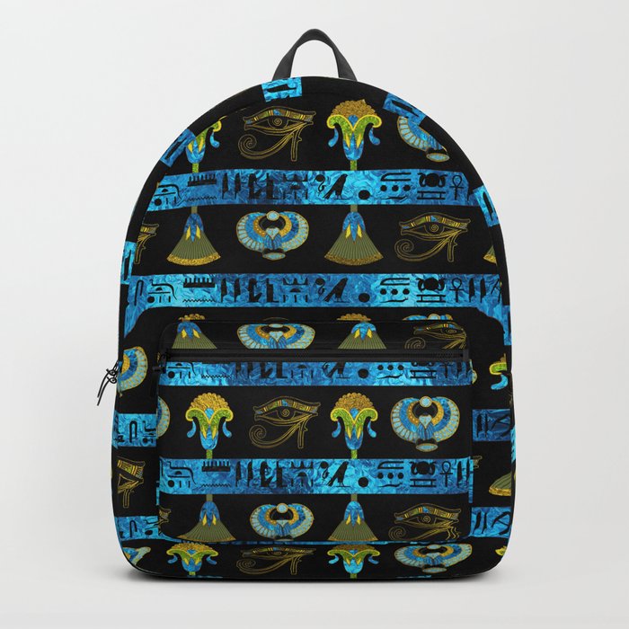 Egyptian  Ornament Symbols Pattern Backpack