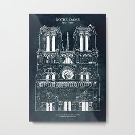 Notre Dame Metal Print