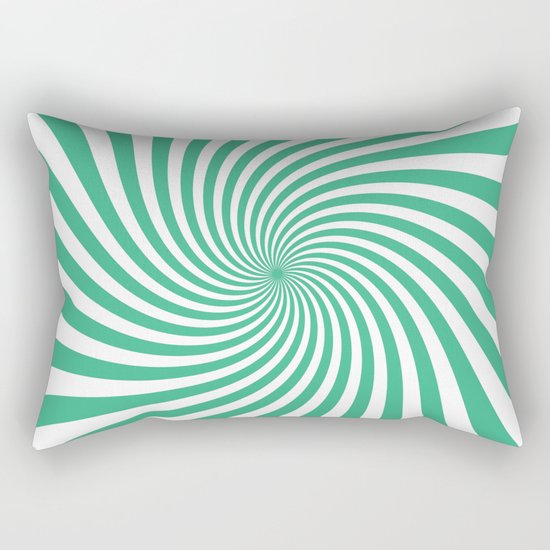Swirl (Mint/White) Rectangular Pillow
