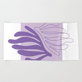 matisse-inspired cut outs : lilac Beach Towel