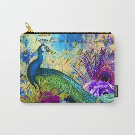 Luxurious Peacock With Elegant Feathers Graphic Design Carry-All Pouch