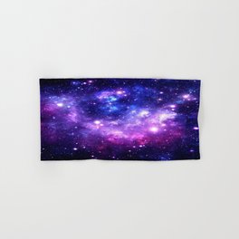 Purple Blue Galaxy Nebula Hand & Bath Towel