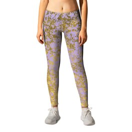 Lavender and Gold Patina Design Leggings | Goldenflake, Golden, Graphicdesign, Goldpatina, Pastelpurple, Graphicartist, Patina, Abstract, Purposelydesigned, Marbleeffect 