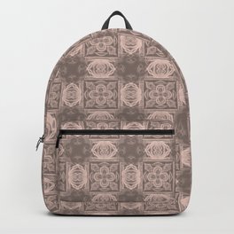 Pale Dogwood Geometric Floral Backpack
