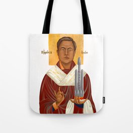 Holy Prophet Elon Musk isolated Tote Bag