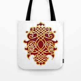 Ornate Royal Red and Gold Tote Bag