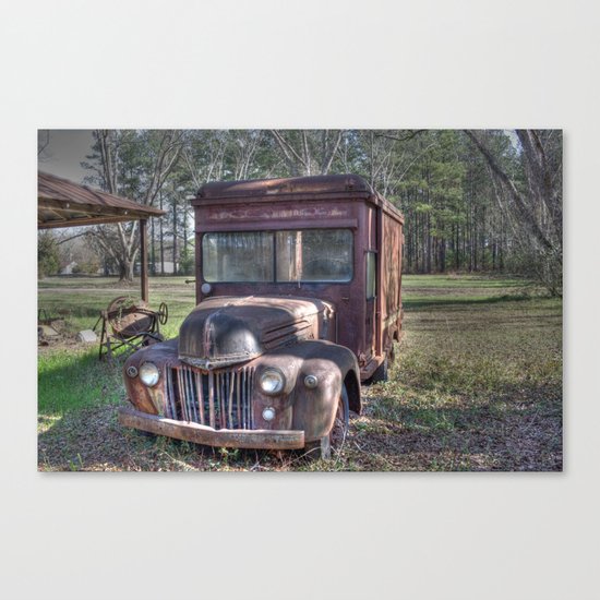 Old Railway Express Agency Truck Canvas Print