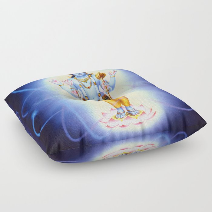 Cosmic Form of Lord Vishnu Floor Pillow