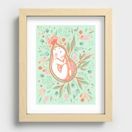 Baby in Utero Recessed Framed Print