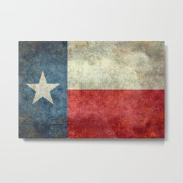 Texas State Flag, Retro Style Metal Print