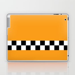 Retro Taxi Checkerboard Pattern Laptop & iPad Skin