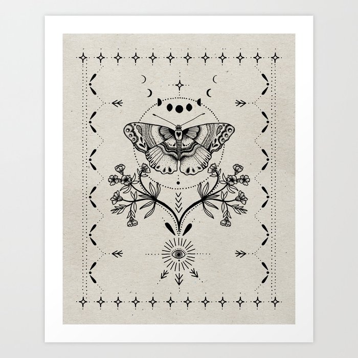 Magical Moth Art Print