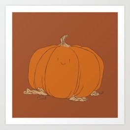 Friendly Pumpkin Art Print