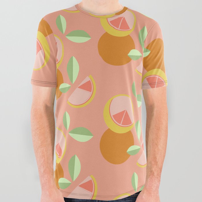 Grapefruit All Over Graphic Tee
