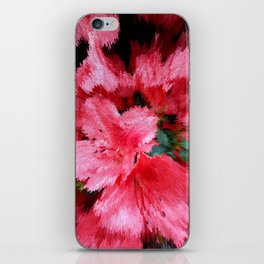 Red Azaleas blossom pixel art iPhone Skin