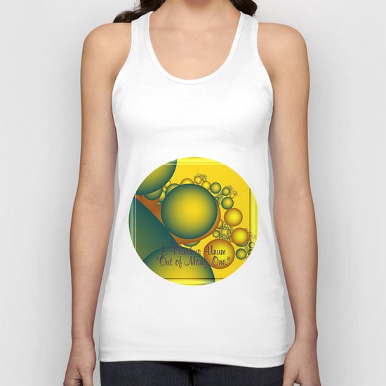 e pluribus unum out of many - one Unisex Tank Top