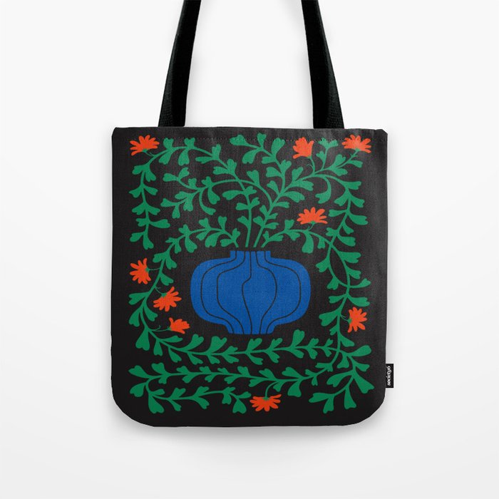 Summer Bloom: Midnight Rain Forest Tote Bag