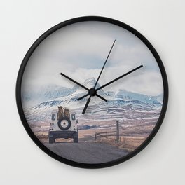 NEVER STOP EXPLORING ICELAND Wall Clock
