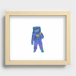 Technocolor Astronaut Recessed Framed Print