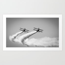 FlyBy Art Print | Digital, Trail, Simple, Composition, Smoke, Hi Speed, Photo, Wallpaper, Aircraft, Sky 