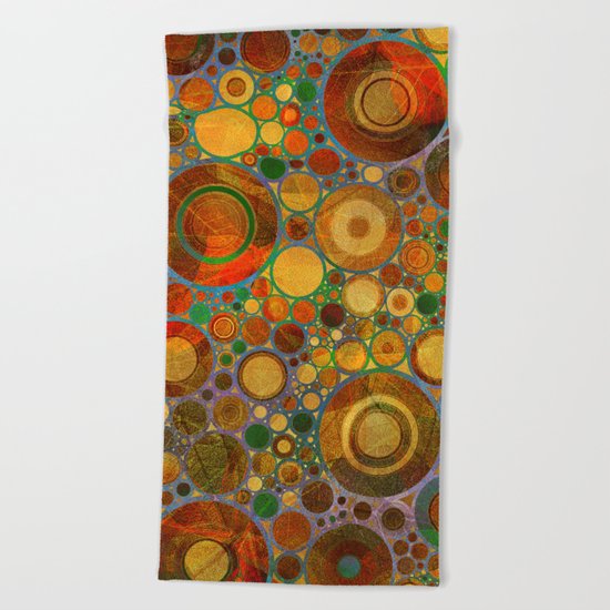 Abstract Circles Pattern 2 Beach Towel
