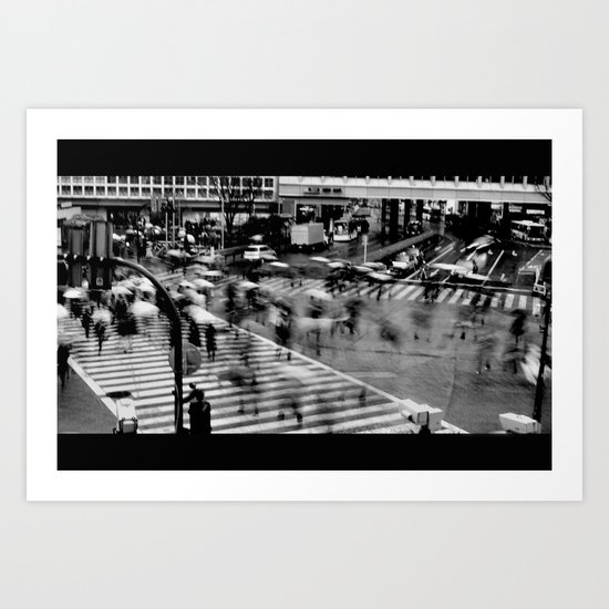 Shibuya Crossing Motion Art Print