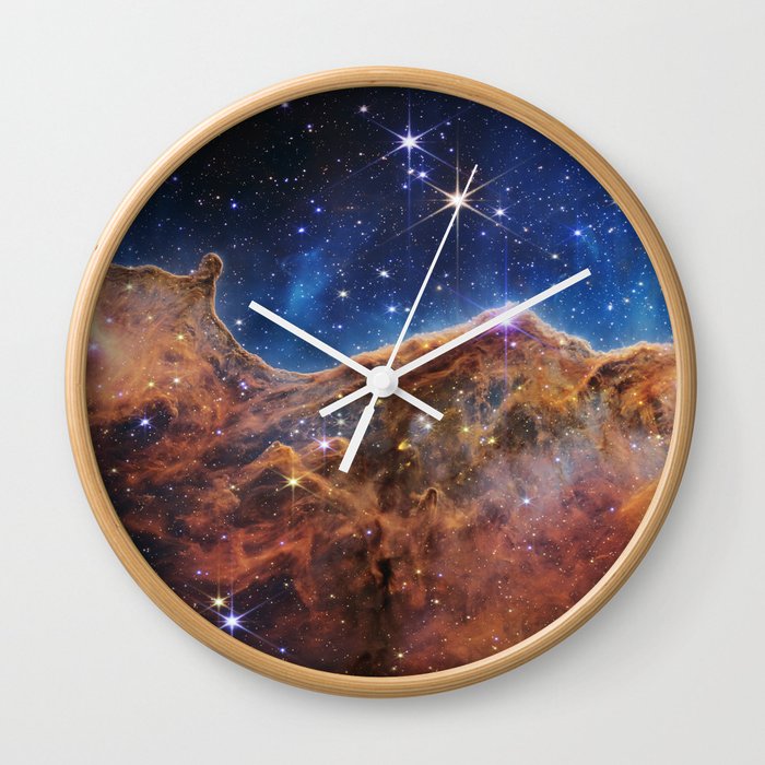 Cosmic Cliffs : The Carina Nebula Webb Telescope JWST  Wall Clock