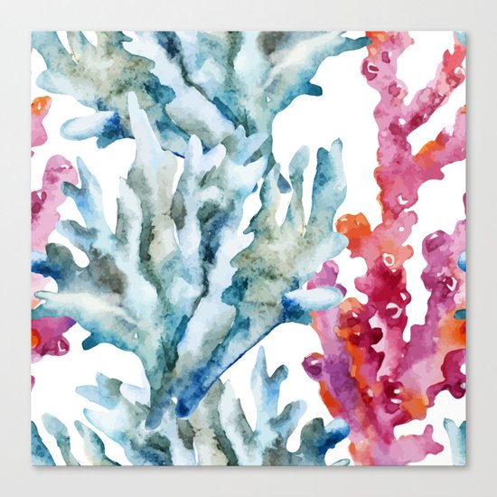 Sea Life Pattern 02 Canvas Print