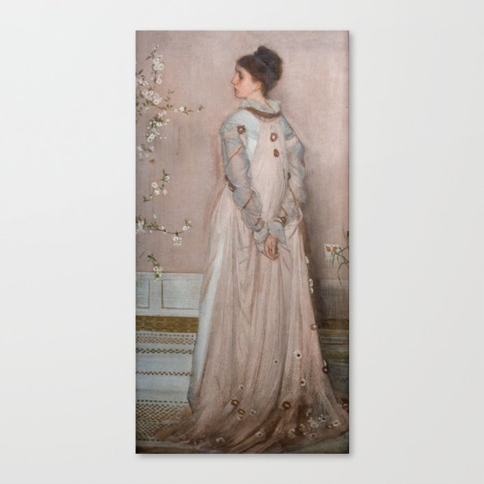 James Whistler - Symphony in Flesh Colour and Pink Canvas Print