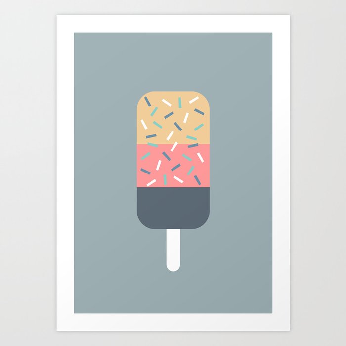 Popsicle (Blue) Art Print