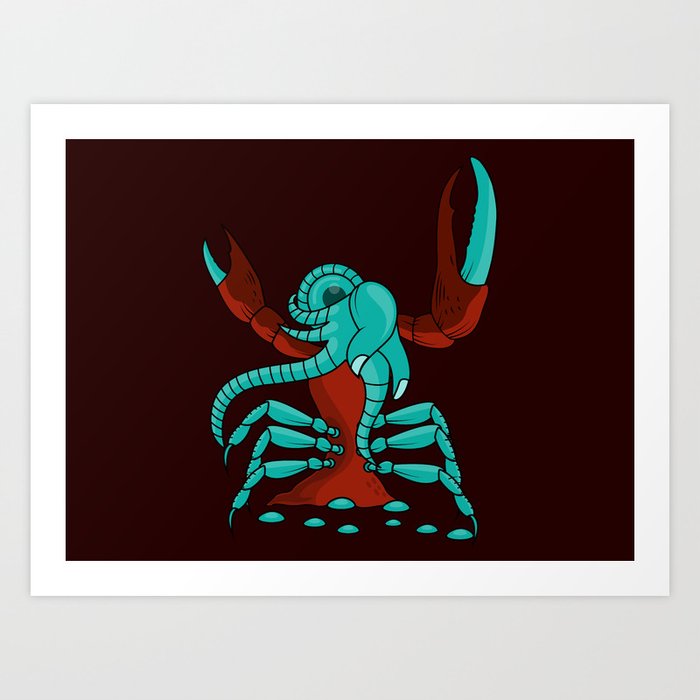 Crabonster Art Print