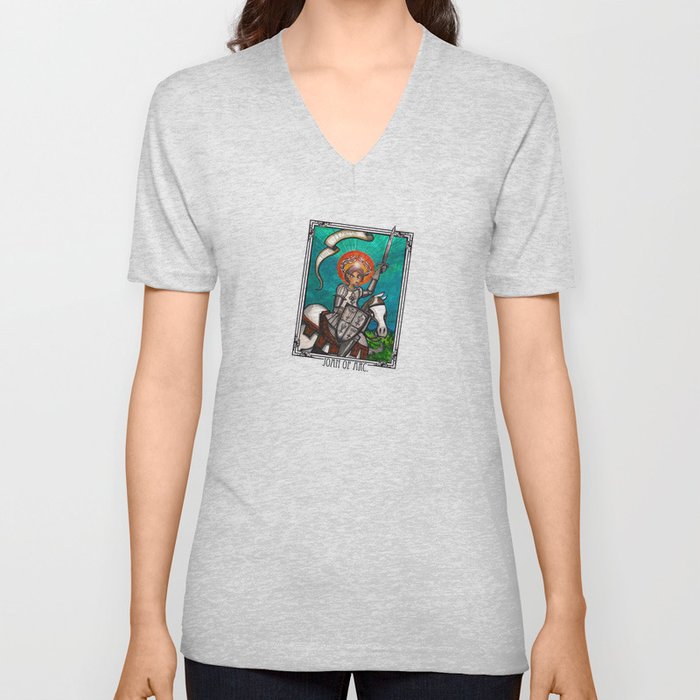 Joan of Arc V Neck T Shirt