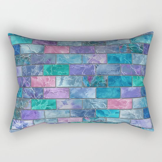 Frozen Leaves Tile Pattern 2 Rectangular Pillow