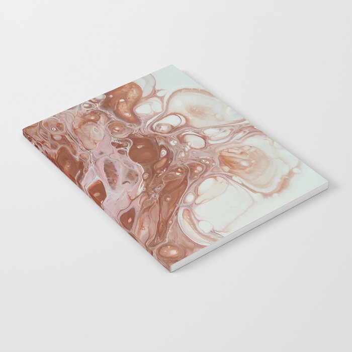 Rose Gold And Pink Fluid Acrylic Pour Painting Art Notebook By Colorflowcreations Society6