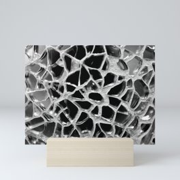Silver Broken Mirror Mosaic Mini Art Print