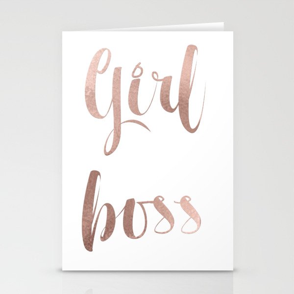 Girl boss - rose gold Stationery Cards