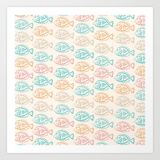 Pastel Marine Pattern 03 Art Print