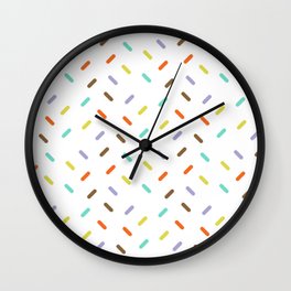 colorful tiny sprinkles Wall Clock