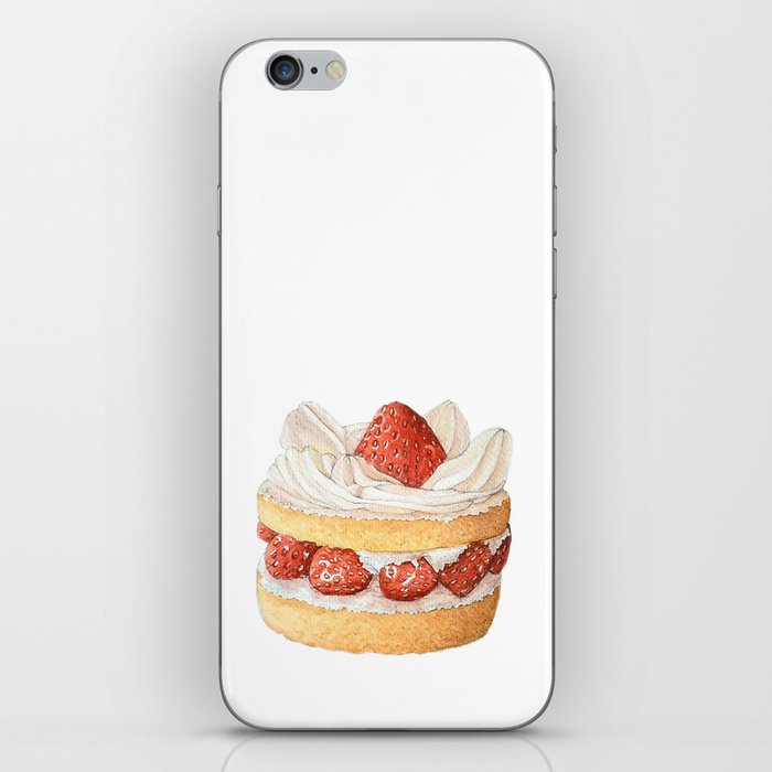 strawberry cake iPhone Skin